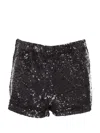 P.a.r.o.s.h Stylish Shorts With Sequin Detail And Elastic In Brown