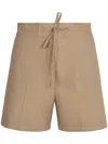 P.a.r.o.s.h . Bermuda Shorts With Drawstring Waist In Neutral