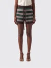 P.a.r.o.s.h Stripe Lounge Shorts Elastic Waistband Pockets In Multi