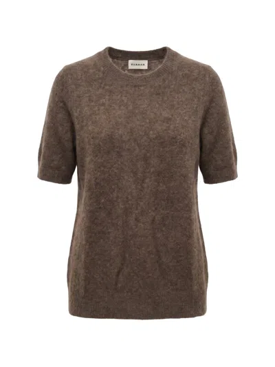 P.a.r.o.s.h Short-sleeve Knitted T-shirt In Brown
