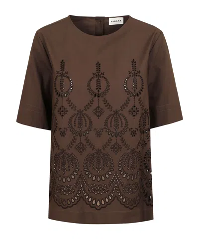 P.a.r.o.s.h Short-sleeved T-shirt In Brown