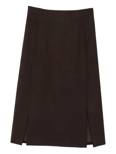 P.a.r.o.s.h Side-split Skirt In Black