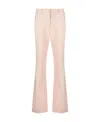 P.a.r.o.s.h Flared Trousers With Side Stripe Detail In Nude