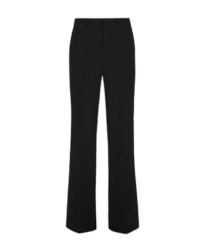 P.a.r.o.s.h Side-stripe Virgin-wool Blend Flared Trousers In Nero