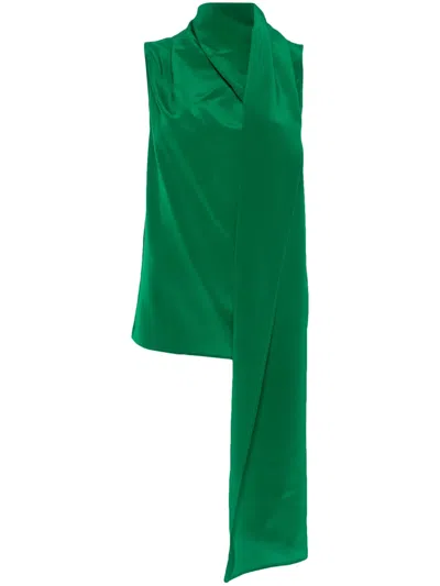 P.a.r.o.s.h Silk Blouse In Green