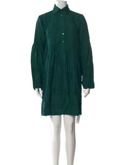 Pre-owned P.a.r.o.s.h Silk Knee-length Dress In Green