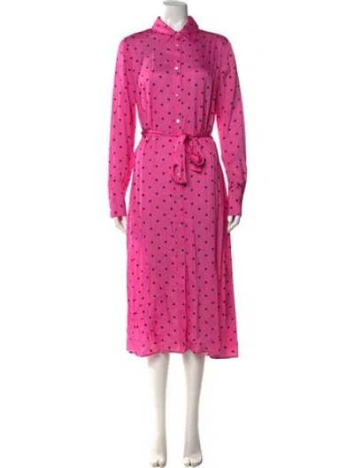 Pre-owned P.a.r.o.s.h Silk Long Dress In Pink