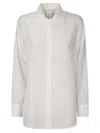 P.a.r.o.s.h Classic-collar Silk Shirt In White
