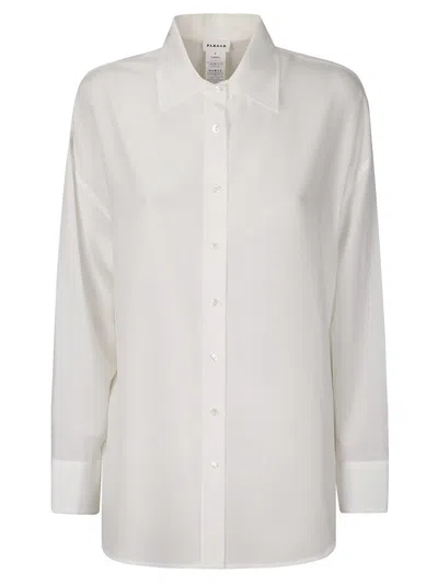 P.a.r.o.s.h Classic-collar Silk Shirt In White