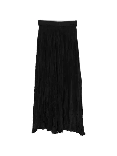 P.a.r.o.s.h Silk Maxi Skirt In Black
