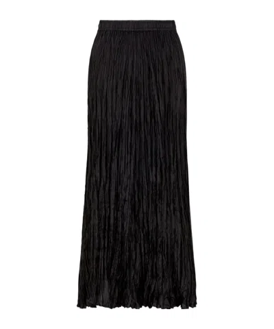 P.a.r.o.s.h Silk Maxi Skirt In Black