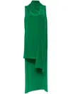 P.a.r.o.s.h Silk Midi Dress In Green