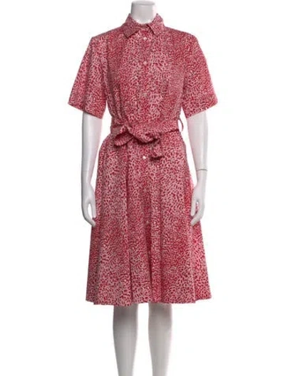 Pre-owned P.a.r.o.s.h Silk Midi Length Dress In Multi