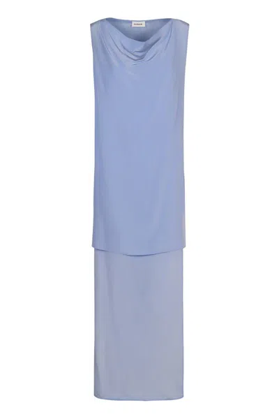 P.a.r.o.s.h . Silk Mini Dress In Blue