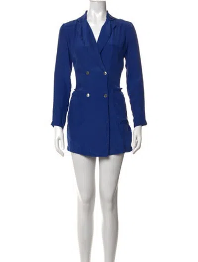 Pre-owned P.a.r.o.s.h Silk Mini Dress In Blue