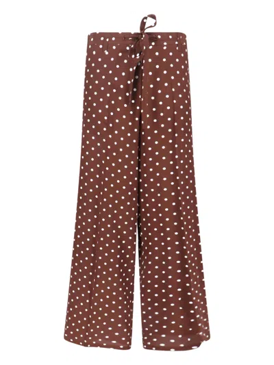 P.a.r.o.s.h Silk Pants In Brown