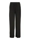 P.a.r.o.s.h Silk Trousers In Blue In Negro
