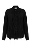P.a.r.o.s.h Sewash Ruffled Silk Blouse In Black