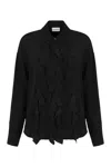 P.a.r.o.s.h Sewash Ruffled Silk Blouse In Black