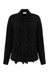 P.a.r.o.s.h Sewash Ruffled Silk Blouse In Black
