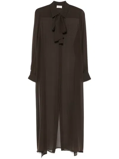 P.a.r.o.s.h Silk Shirt In Brown