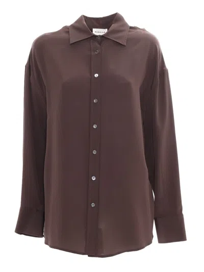 P.a.r.o.s.h Silk Shirt In Brown