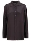 P.a.r.o.s.h . Silk Shirt With Classic Collar And Button-down Front In Blue