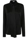 P.a.r.o.s.h P. A.r. O.s. H. Silk Shirt With Ribbon In Black
