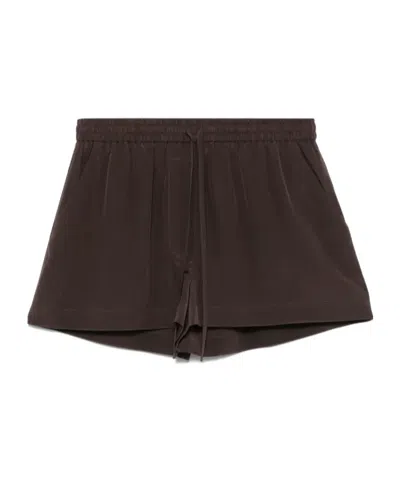 P.a.r.o.s.h Silk Shorts In Brown
