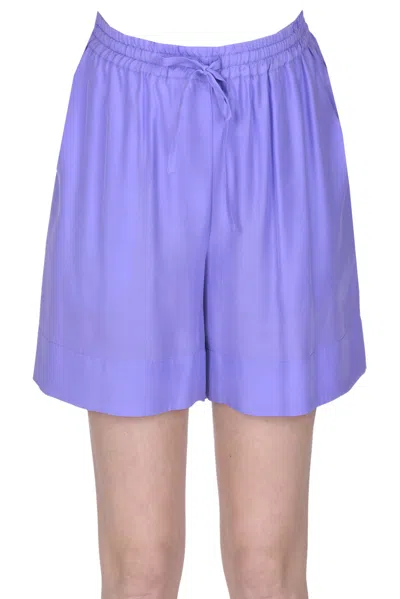 P.a.r.o.s.h Silk Shorts In Lilac