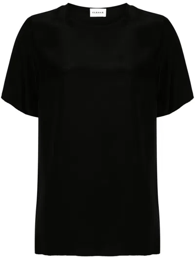 P.a.r.o.s.h Silk Short-sleeved Blouse In Black