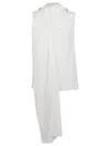 P.a.r.o.s.h Parosh Sleeveless Silk Shirt With Draped Scarf Detail