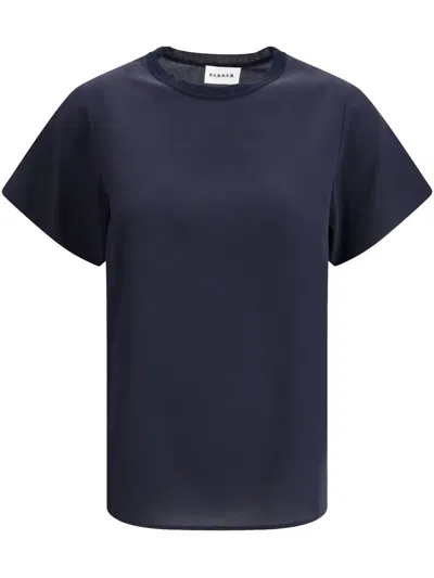 P.a.r.o.s.h Silk T-shirt In Blue