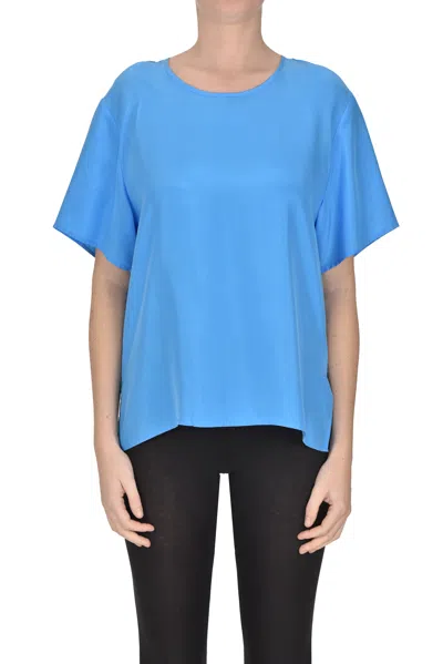 P.a.r.o.s.h Silk Top In Blue