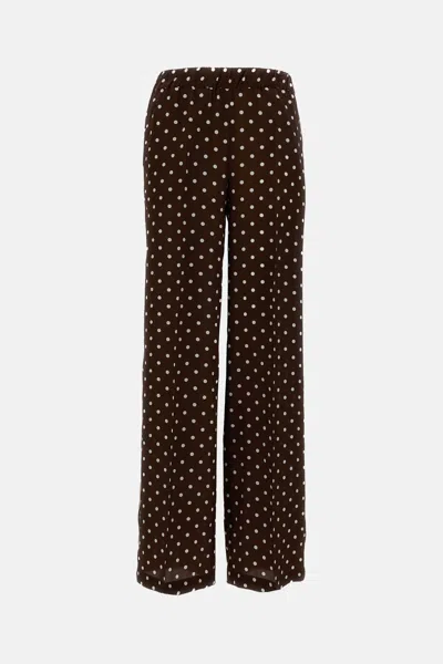 P.a.r.o.s.h Silk Trousers In Brown