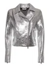 P.a.r.o.s.h 'metallic' Silver Lambskin Jacket In Silver