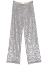P.a.r.o.s.h Silver Gong Straight-leg Trousers In Silver