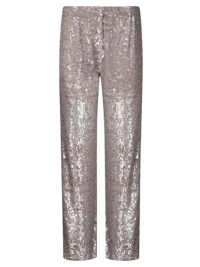 P.A.R.O.S.H SILVER GONG STRAIGHT-LEG TROUSERS
