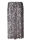 P.A.R.O.S.H SILVER SEQUINED FULL SKIRT