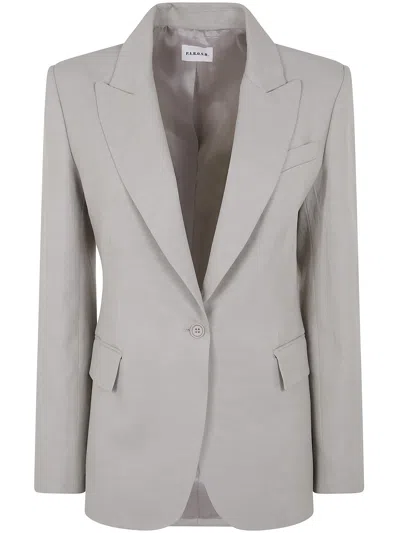 P.a.r.o.s.h Parosh Single Breast Jacket In Gray
