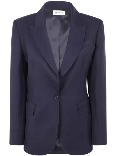 P.a.r.o.s.h Parosh Single Breast Jacket In Blue