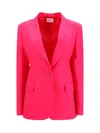 P.a.r.o.s.h Single-breasted Silk-blend Blazer In 042