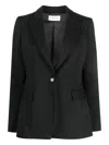 P.a.r.o.s.h Single-breasted Virgin Wool Blazer In Black