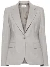 P.a.r.o.s.h Single-breasted Wool Blazer In Grey
