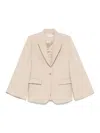 P.a.r.o.s.h Parosh Single-breasted Blazer Jacket In Neutral
