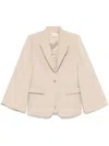 P.a.r.o.s.h Parosh Single-breasted Blazer Jacket In Neutral
