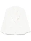 P.a.r.o.s.h Tailored Single-breasted Blazer With Flap Pockets In White