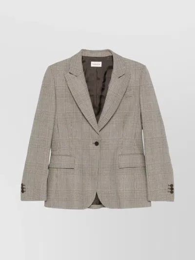 P.a.r.o.s.h Single Breasted Blazer With Peaked Lapels In Green