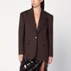 P.a.r.o.s.h Parosh  Single-breasted Brown Wool Jacket In Brown