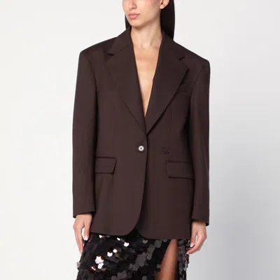 P.a.r.o.s.h . Single-breasted Brown Wool Jacket